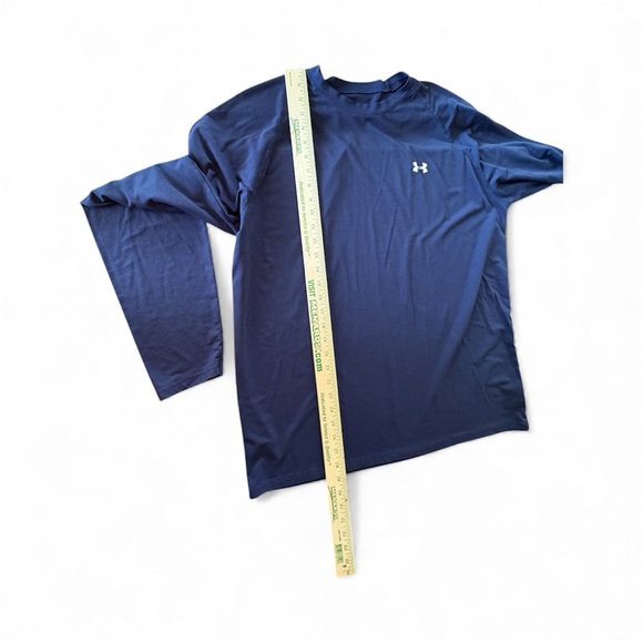 UNDER ARMOUR  Men's Large Dark Blue Long Sleeve Tee - Picture 4 of 6